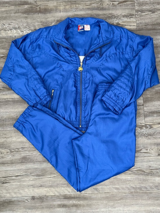 Tail Pants - Vintage Tail Blue Windbreaker Tracksuit Jacket Pants Set M 80s 90s
